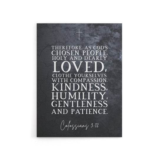 Colossians 3 12 Compassion Bible Quote Canvas Wall Art Print