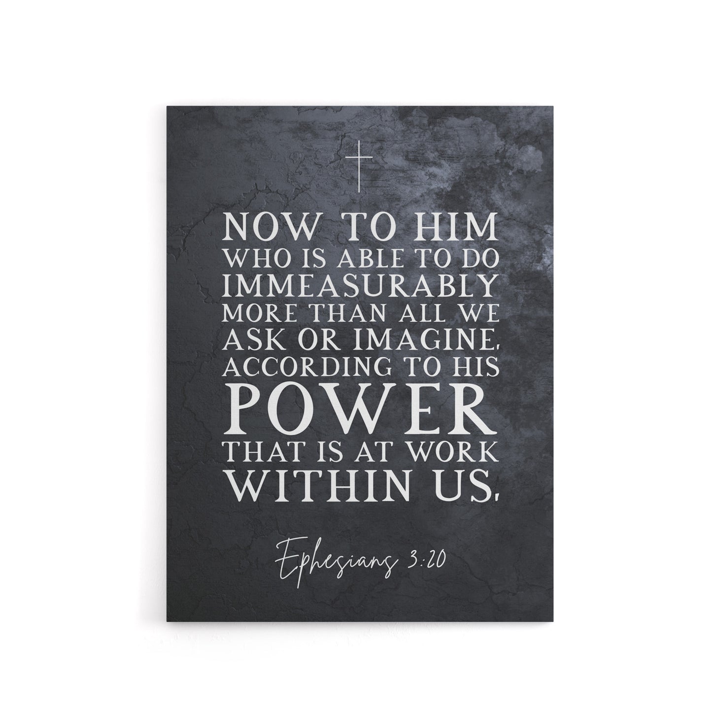 Ephesians 3 20 His Power At Work Bible Quote Canvas Wall Art Print