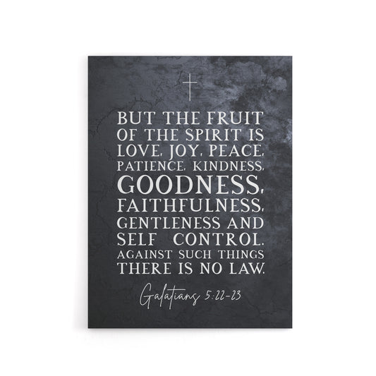 Galatians 5 22 23 The Fruit Of Bible Quote Canvas Wall Art Print