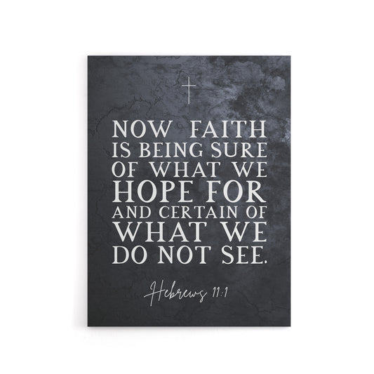 Hebrews 11 1 Faith Is Being Sure Bible Quote Canvas Wall Art Print