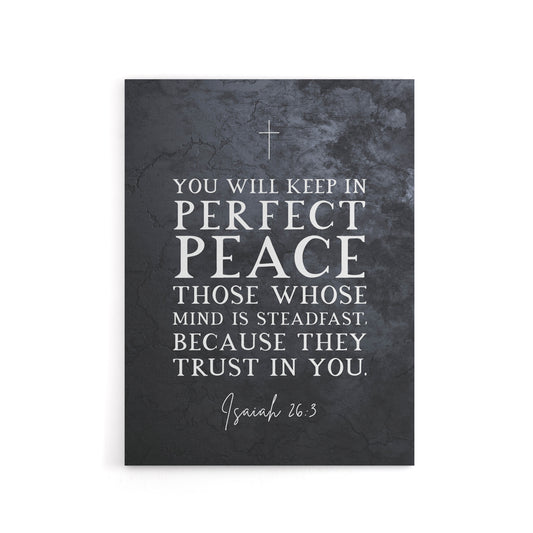 Isaiah 26 3 Perfect Peace In You Bible Quote Canvas Wall Art Print
