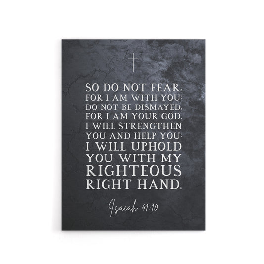 Isaiah 41 10 Do Not Fear For I Am Bible Quote Canvas Wall Art Print