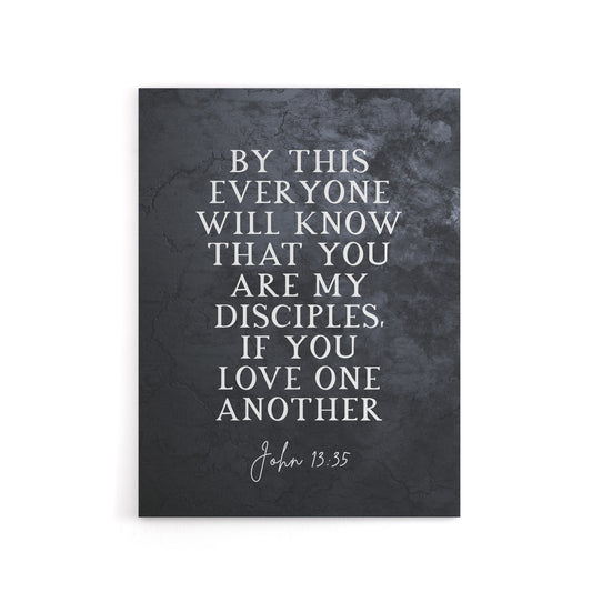 John 13 35 My Disciples Love One Bible Quote Canvas Wall Art Print