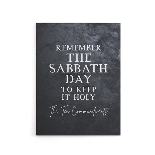 Ten Commandments Sabbath Bible Quote Canvas Wall Art Print
