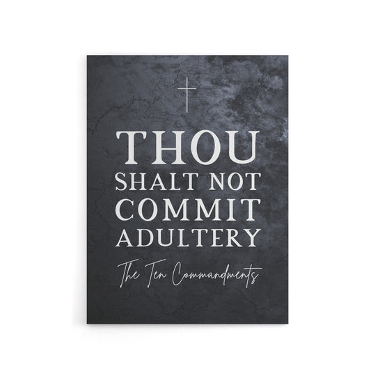 Ten Commandments Adultery Bible Quote Canvas Wall Art Print