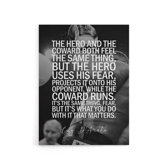 Boxing Manager Cus D'Amato Sport Quote Canvas Wall Art Print