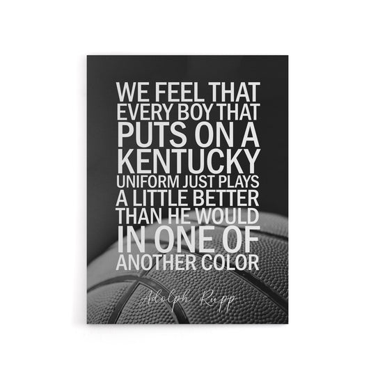 Basketball Coach Adolph Rupp Sport Quote Canvas Wall Art Print