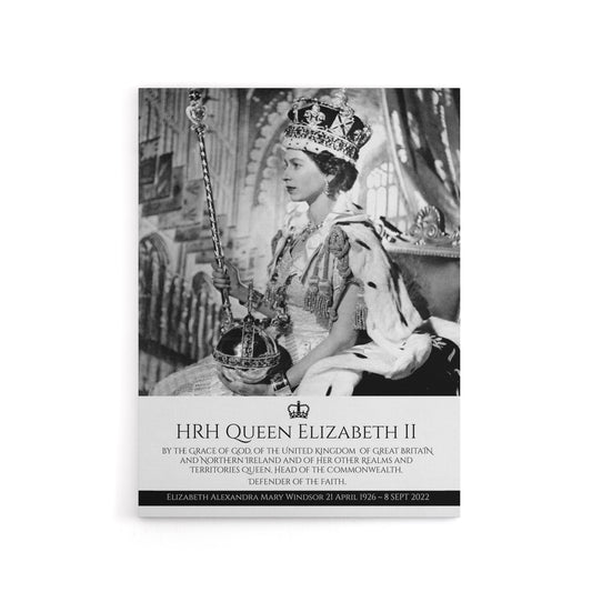 HRH Queen Elizabeth II Coronation Canvas Wall Art Print