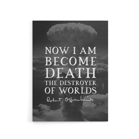 Slate Quote Robert Oppenheimer Canvas Wall Art Print