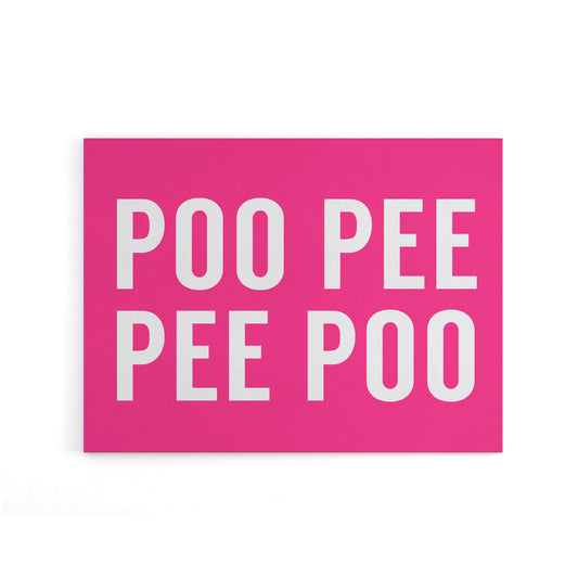 Funny Toilet Bathroom Decor Poo Pee Canvas Wall Art Print