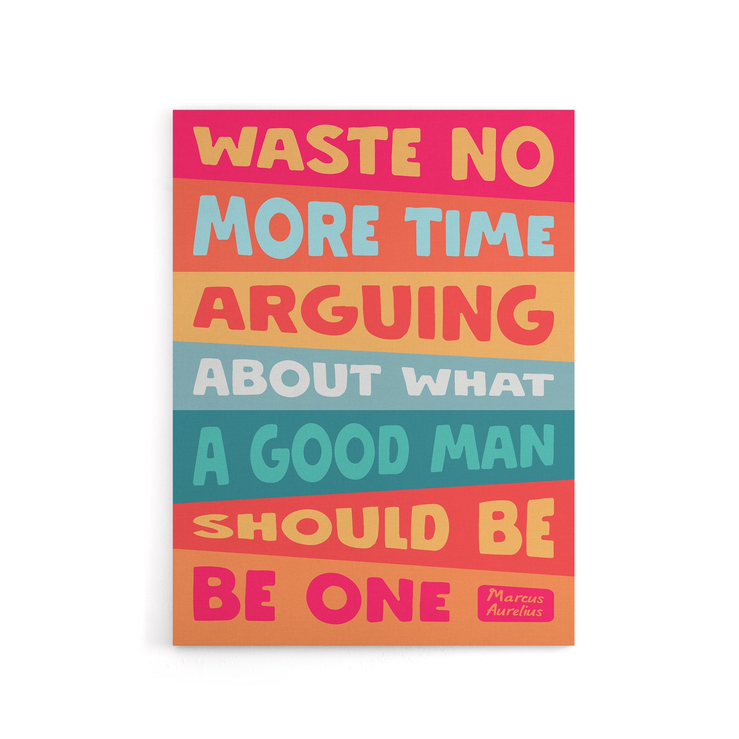 Marcus Aurelius Ispirational Quote Be A Good Man Canvas Wall Art Print