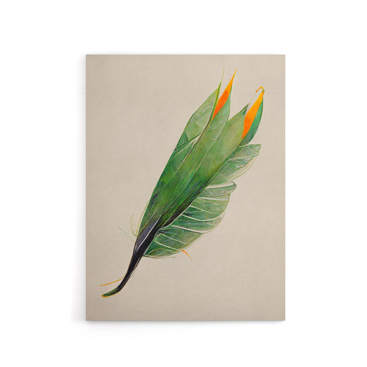 Bird Of Paradise Leaf Botanical Canvas Wall Art Print