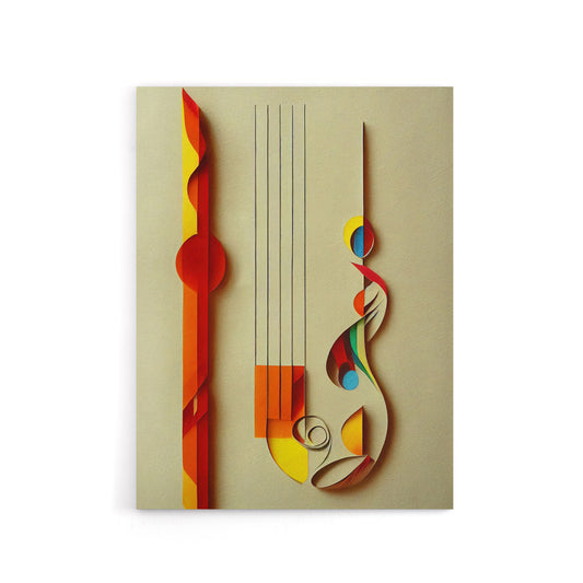 Abstract Musical Symbols Clefs Music Canvas Wall Art Print