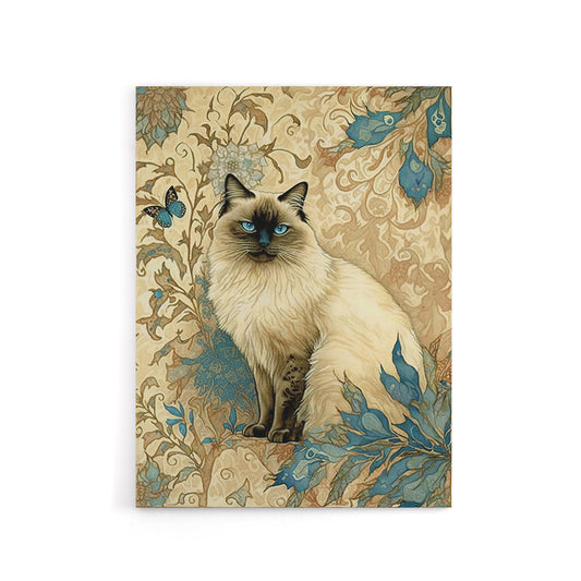 Ragdoll Cat Modern Art Nouveau Canvas Wall Art Print
