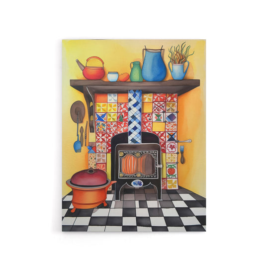 Kitchen Hearth Fireplace Canvas Wall Art Print