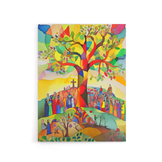 Sermon On The Mount Jesus Folk Art Canvas Wall Art Print