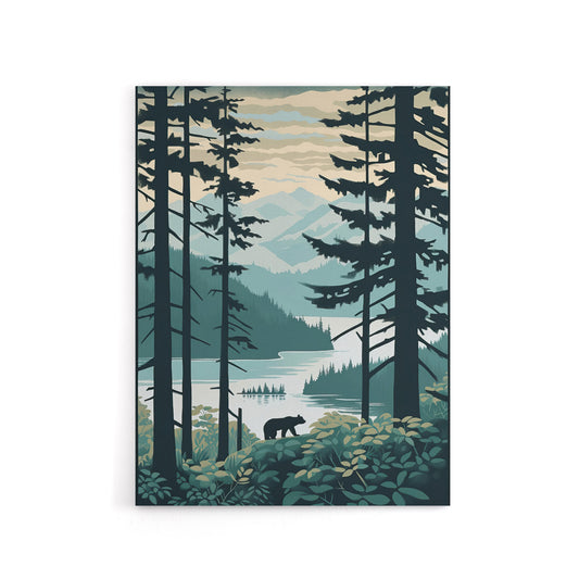 Great Bear Rainforest Coastal Landscape Canvas Wall Art Print