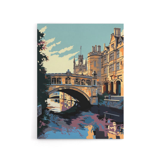 Bridge Of Sighs Cambridge Cam River Canvas Wall Art Print