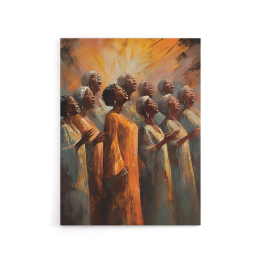 African Country Gospel Music Choir Canvas Wall Art Print