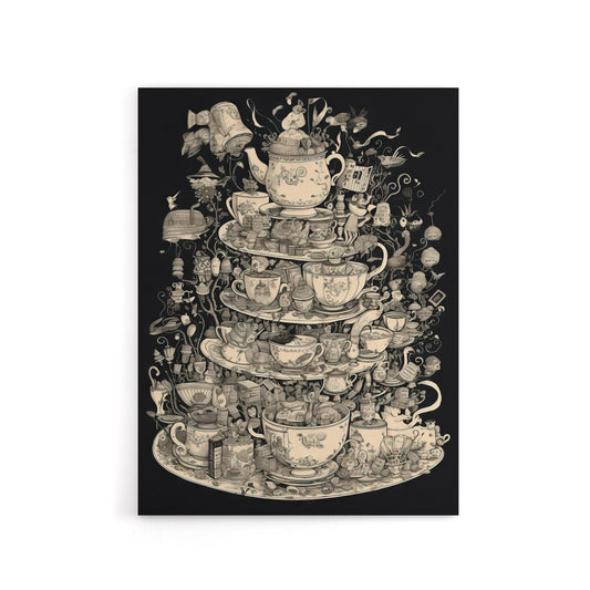 Alice Adventures In Wonderland Tea Party Canvas Wall Art Print