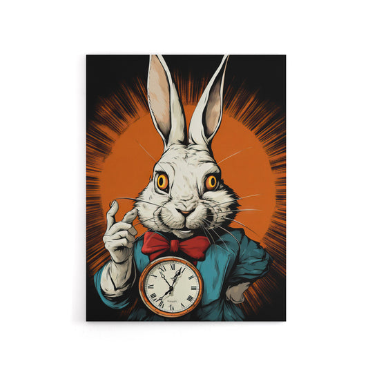 Alice Adventures In Wonderland White Rabbit Canvas Wall Art Print