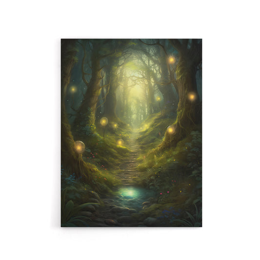 Fairy Land Enchanted Forest Path Fantasy Canvas Wall Art Print