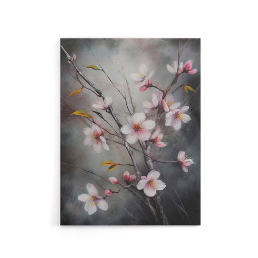 Cherry Blossom Tree Branch Canvas Wall Art Print
