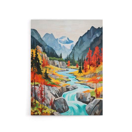 Jiuzhaigou Valley Chinese Landscape Canvas Wall Art Print
