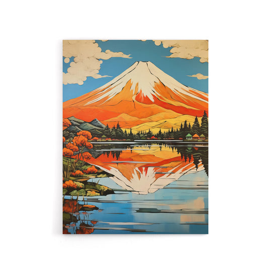 Mount Fuji Lake Reflection Canvas Wall Art Print