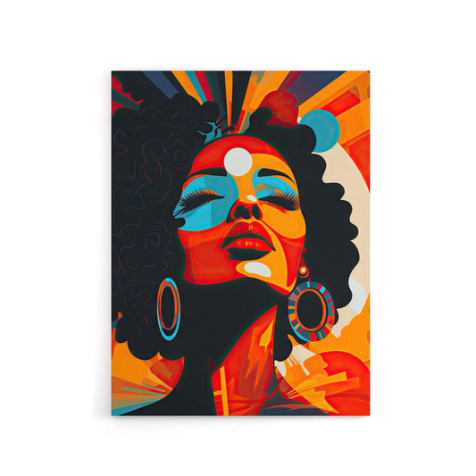 Modern Abstract African Art Colourful Canvas Wall Art Print