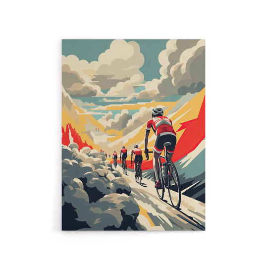 Paris Roubaix Cycling Race Sport Canvas Wall Art Print