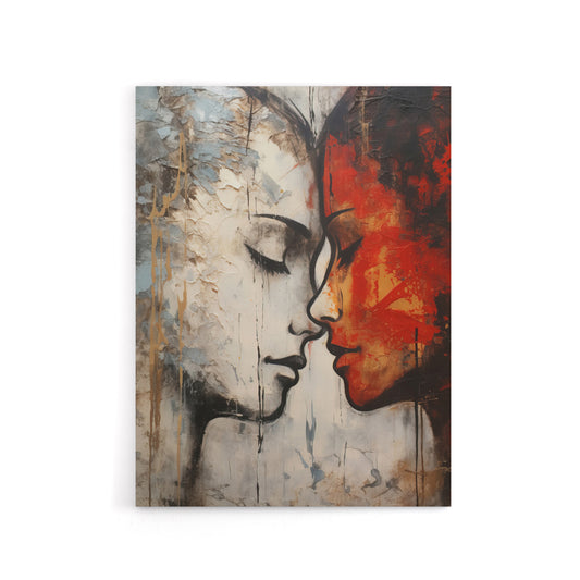 Love And Affection Lesbian Couple Canvas Wall Art Print