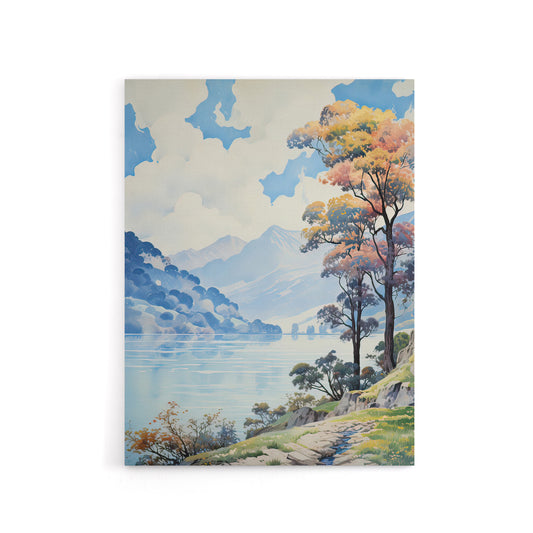 Lake District Landscape in Autumn Canvas Wall Art Print