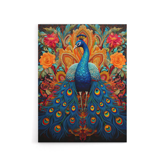 Royal Peacock Exotic Bird Canvas Wall Art Print