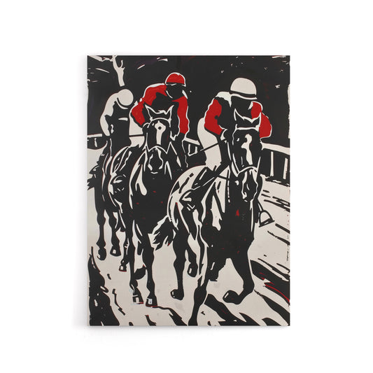 Jockeys Horse Racing Race Canvas Wall Art Print