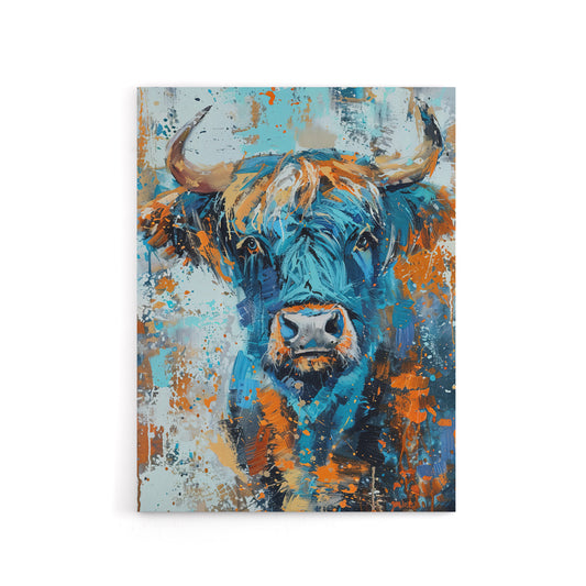 Highland Cow Scottish Hairy Coo Canvas Wall Art Print