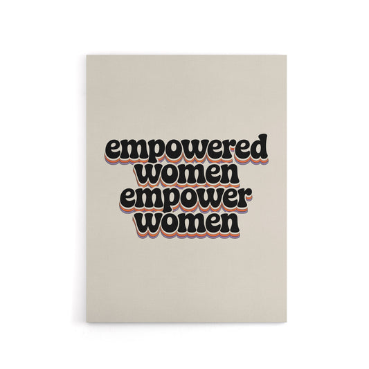 Empowered Women Empower Bold Retro Typography Canvas Wall Art Print