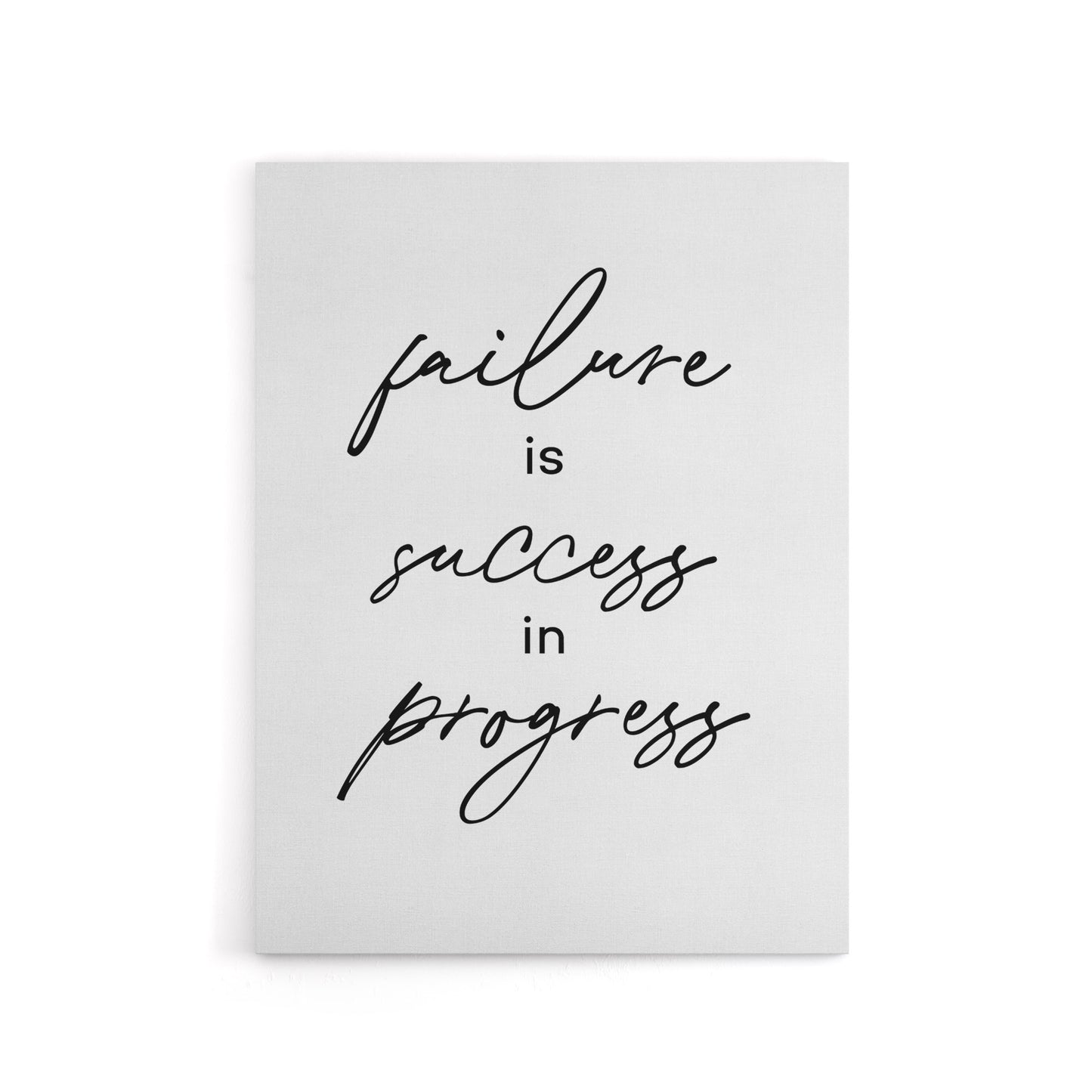 Failure Success In Progress Simple Motivational Canvas Wall Art Print
