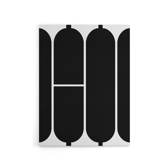 Large Hi Word Bold Black White Typography Design Canvas Wall Art Print