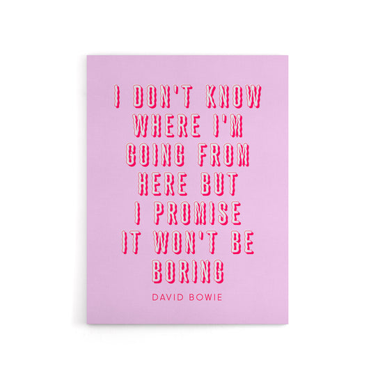 Don't Know Where I'm Going Modern Pink Quote Canvas Wall Art Print