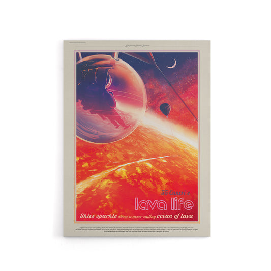 55 Cancri E Lava Life NASA Space Travel Canvas Wall Art Print