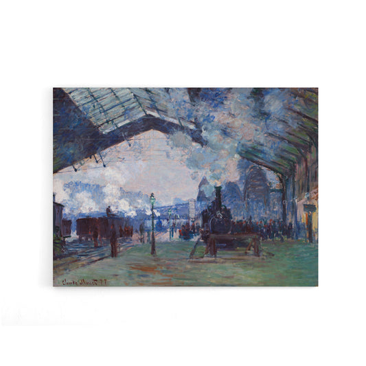Claude Monet Arrival Of Normandy Train Canvas Wall Art Print