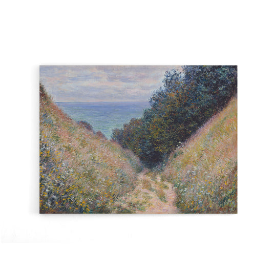 Claude Monet Road At La Cavee Pourville Canvas Wall Art Print