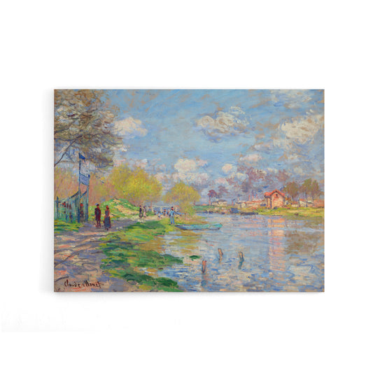 Claude Monet Spring By The Seine Canvas Wall Art Print