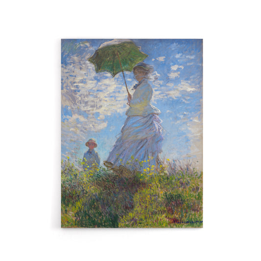 Claude Monet Woman With A Parasol Canvas Wall Art Print