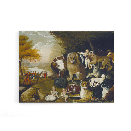 Edward Hicks The Peaceable Kingdom Canvas Wall Art Print