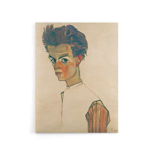 Egon Schiele Self Portrait Canvas Wall Art Print