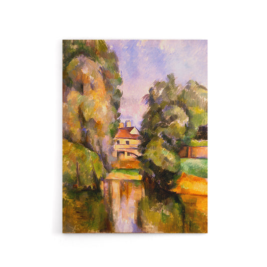 Paul Cezanne Country House By A River Canvas Wall Art Print