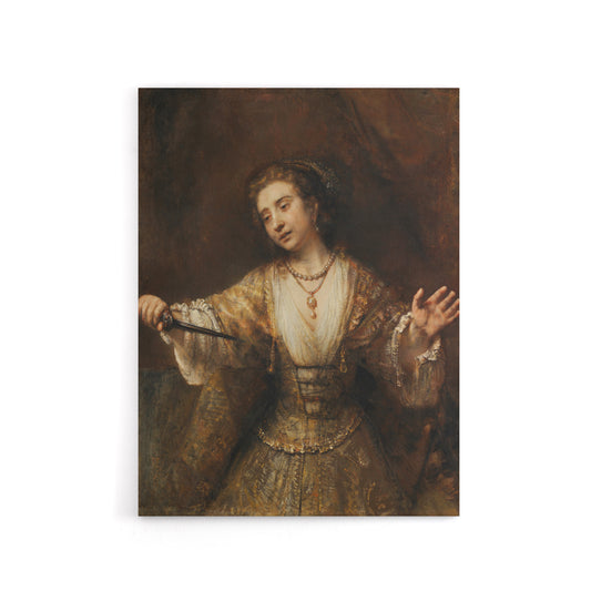 Rembrandt Lucretia 1664 Canvas Wall Art Print