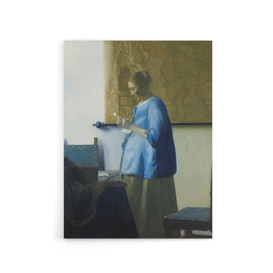 Johannes Vermeer Woman Reading A Letter Canvas Wall Art Print